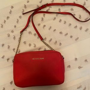 Orange Ginny Michael Kors leather cross body